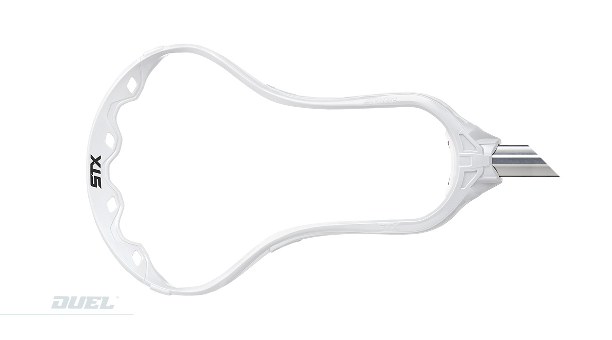 front view stx duel ii mens lacrosse head