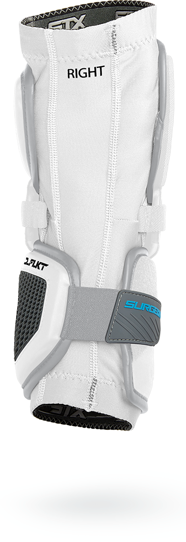 back shot of the surgeon 700 stx mens ice hockey arm guard
